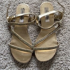 Steve Madden gold strapped sandals